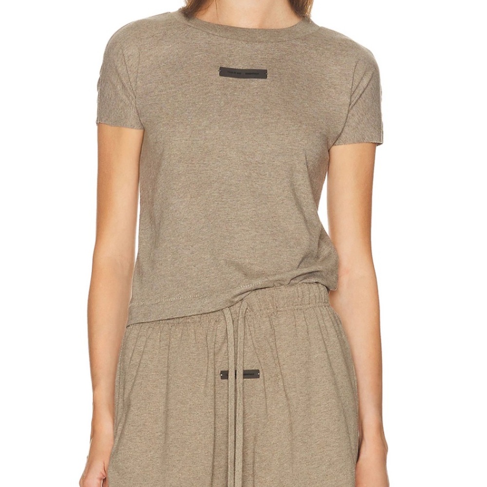 Fear of God Essentials Women’s Heather Grey Cap Sleeve Tee Size XXS